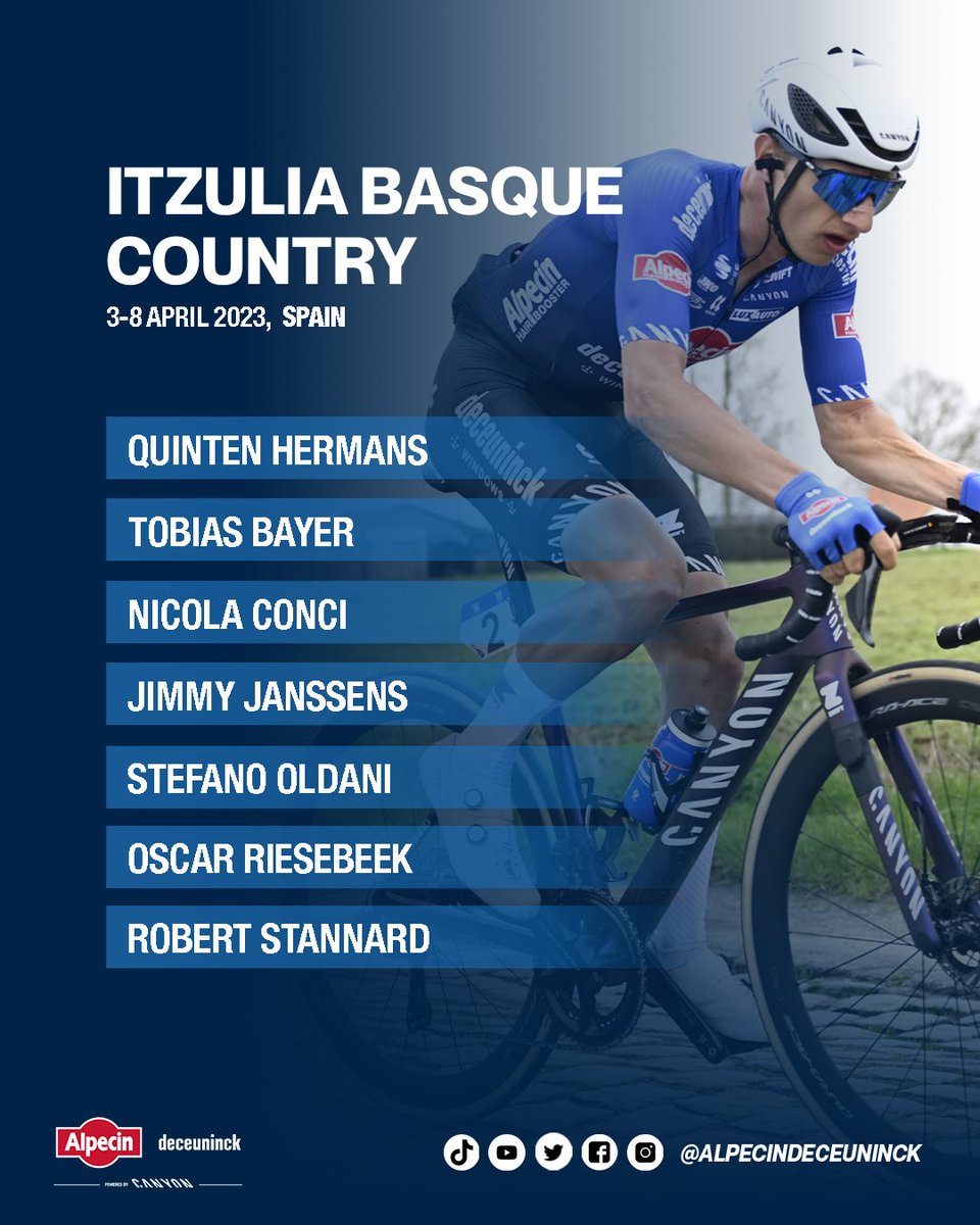 In between the two cobbled monuments, also our climbers can indulge themselves this week as they are heading to the Basque country for @ehitzulia 🇪🇸 #AlpecinDeceuninck #Itzulia2023