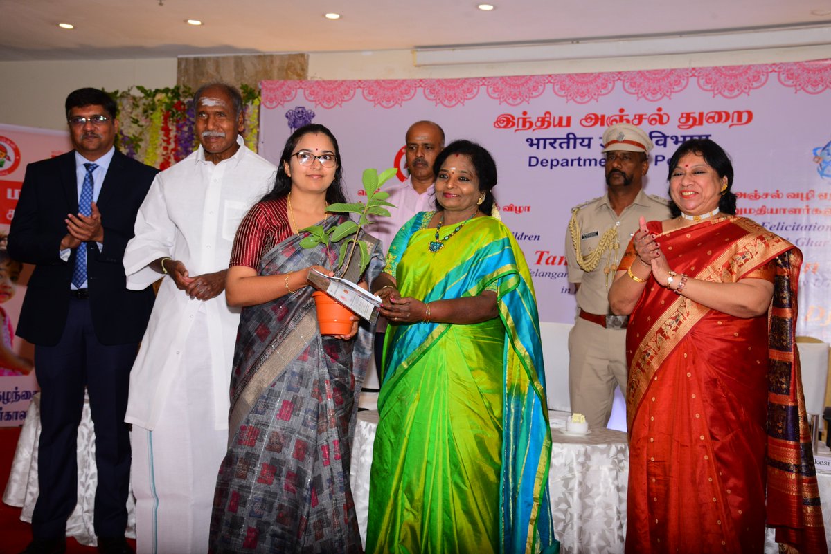 PMG_Chennai's tweet photo. Today Dr.Tamilisai Soundararajan, Hon'ble Lt. Governor of Puducherry kickstarted opening of Mahila Samaan Savings Certificate 2023 (new scheme introduced for women wef 01.04.2023) by handing over the 1st certificate opened at Puducherry UT in a function held at Pondicherry https://t.co/oig8hsddEY