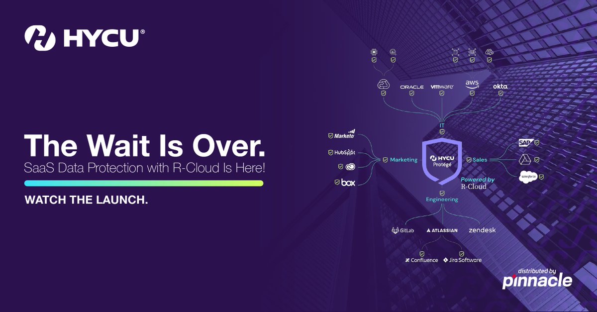 Pinnacle_ICT's tweet photo. Here’s a special note from #HYCU CEO and Co-Founder Simon Taylor introducing #RCloud, the first and only development platform for #SaaS data protection.
What the launch here: https://t.co/F73mHXM4Za
@HYCUInc https://t.co/RbkjKjS4e4