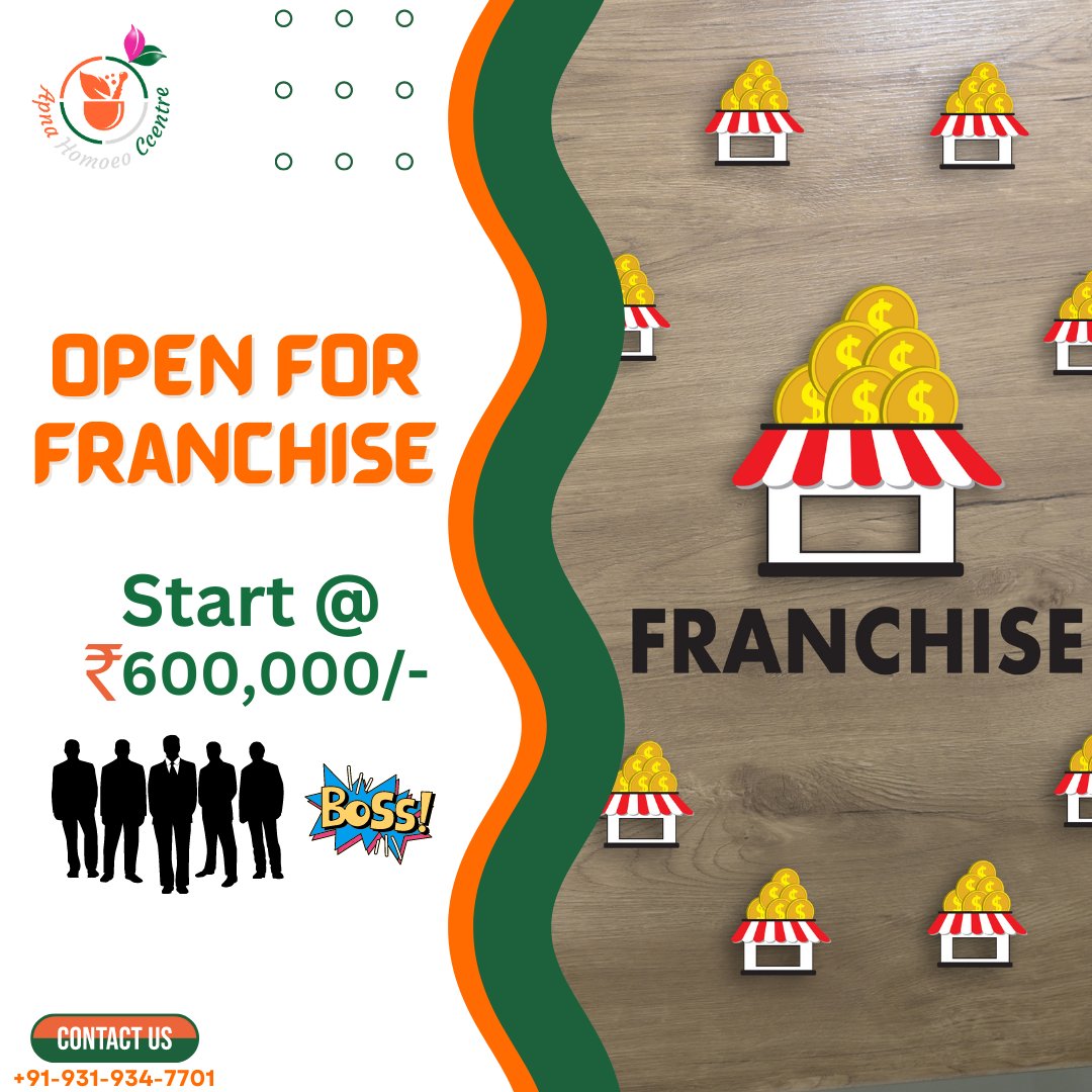 ApnaHomoeo's tweet photo. Unlock the doors to natural healing with our homeopathy franchise! Join us in spreading the power of holistic healthcare to your community. Open for franchise opportunities now!

#apnahomoeoccentre #apnahomoeocentre #Drabhaytiwari #HomeopathyFranchise #HealthcareBusiness https://t.co/f6Q5gbQs0B