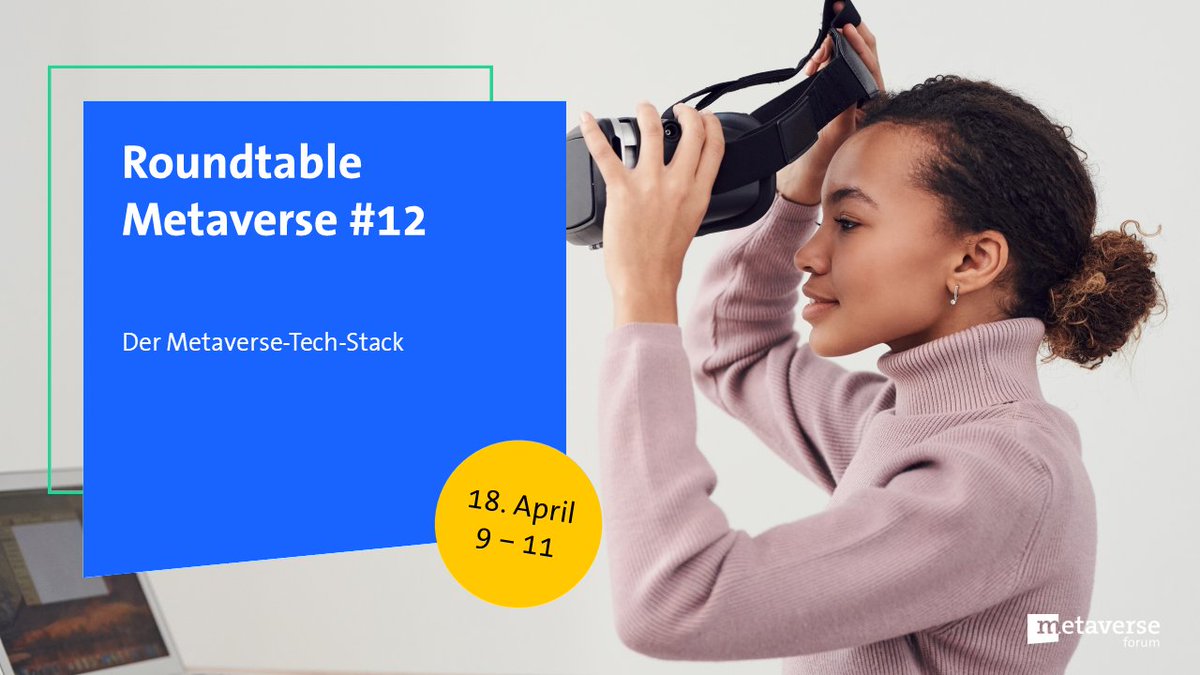 metaverse forum by bitkom (@bitkommetaverse) on Twitter photo Am 18. April werfen wir einen Blick hinter die Technik-Kulissen des #Metaverse - anhand ganz konkreter Anwendungsfälle. Als Top-Speaker dabei sind: Maximilian Linner & Andreas Schäff <a href="/AccentureDACH/">Accenture DACH</a>, Simon Nagel <a href="/unity/">Unity</a>, <a href="/RadkoAlbrecht/">Radko</a> <a href="/Bitbond/">TokenTool by Bitbond</a>. Anmeldung siehe unten 🔽 Am 18. April werfen wir einen Blick hinter die Technik-Kulissen des #Metaverse - anhand ganz konkreter Anwendungsfälle. Als Top-Speaker dabei sind: Maximilian Linner & Andreas Schäff <a href="/AccentureDACH/">Accenture DACH</a>, Simon Nagel <a href="/unity/">Unity</a>, <a href="/RadkoAlbrecht/">Radko</a> <a href="/Bitbond/">TokenTool by Bitbond</a>. Anmeldung siehe unten 🔽