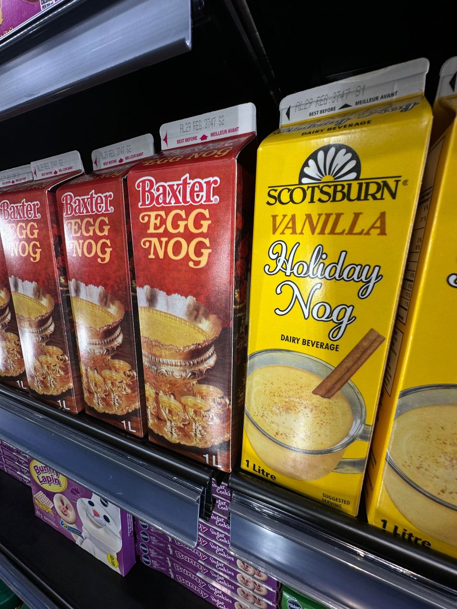 Move100Halifax's tweet photo. Does anyone buy Easter eggnog?! What's better... #Baxter or #Scotsburn?

Spotted some nog at the grocery store over the weekend! 👀🥚
- Erin &amp; Peter #MOVEMornings https://t.co/N2uFebozZq