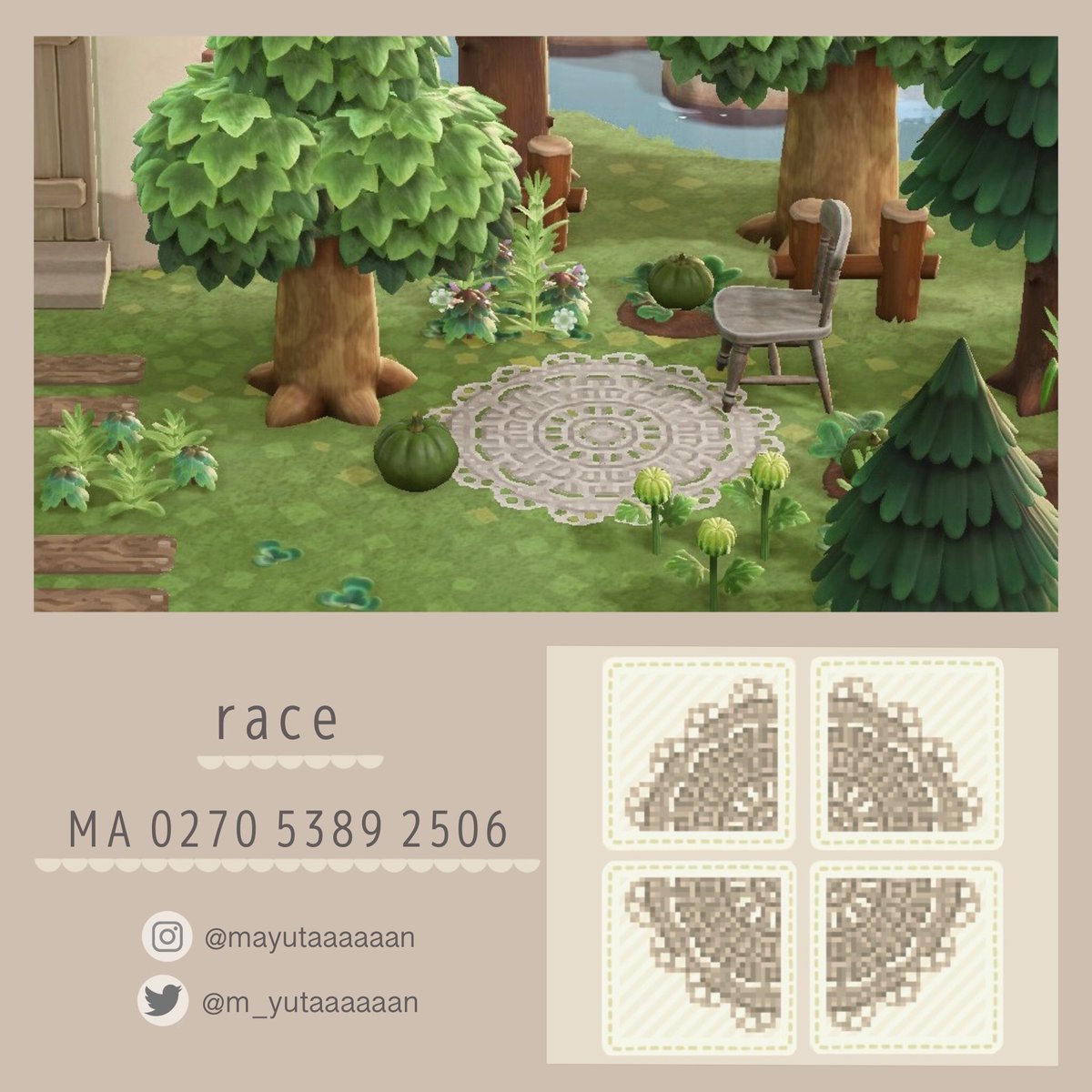 お気に入りのラグたちです✧*｡

よければご自由にお使いください♡
Please feel free to use this.

MA-0270-5389-2506

インスタであげていたものになります⸝⋆⸝⋆

🏷
#あつ森 #マイデザイン #マイデザ配布 
#animalcrossing #acnh #ACNHDesign