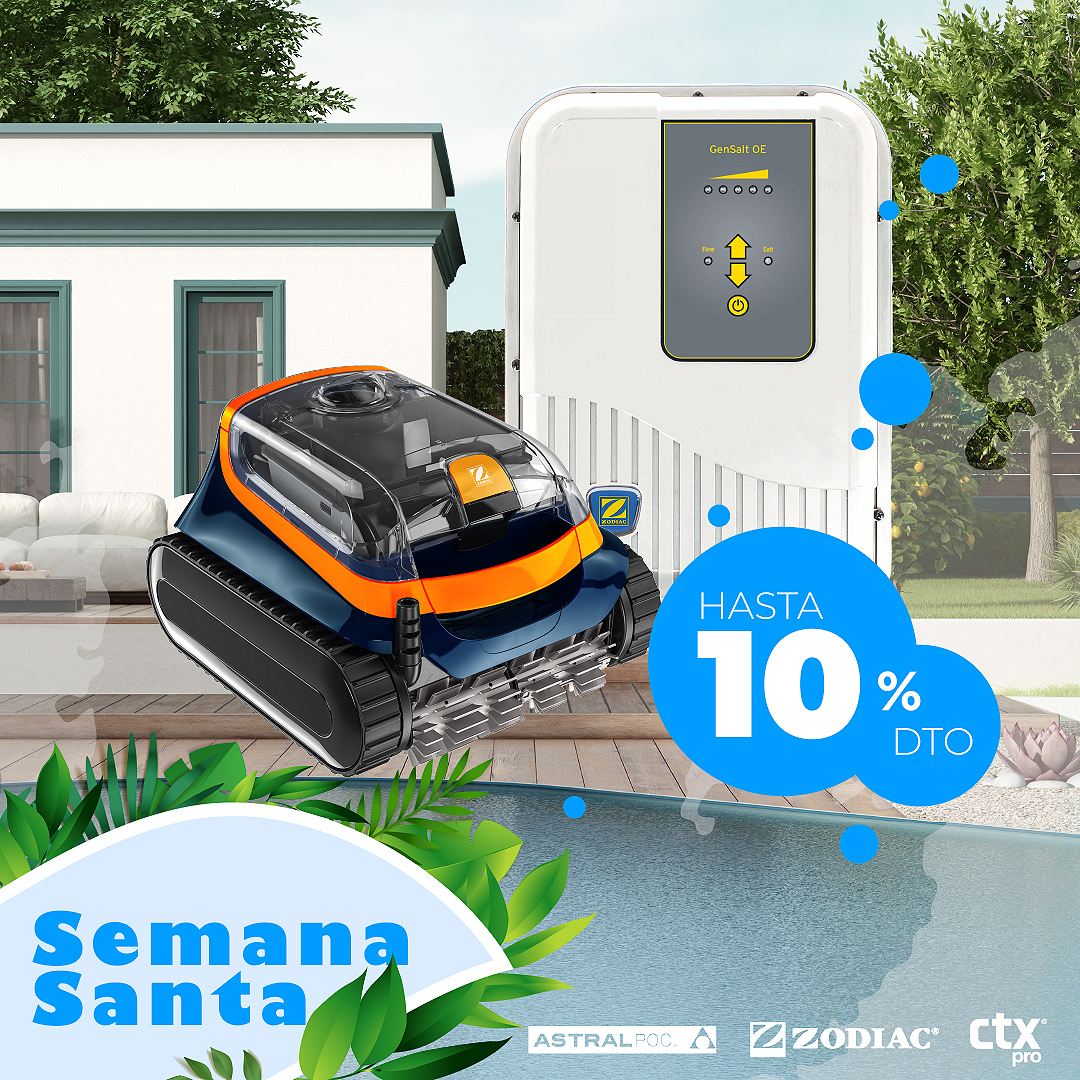 poolaria's tweet photo. 🌞🏊‍♂️ Ofertas de Semana Santa en Poolaria 🐰🌸 ¡Prepara tu piscina para la llegada del buen tiempo! Descubre descuentos en robots limpiafondos 🤖 y cloradores salinos eco-friendly 🌿. ¡No te lo pierdas! 👉 https://t.co/XJQnDB5gcy 📅 Hasta el 10 de abril #Poolaria #Piscina https://t.co/XI1AzmCs7e