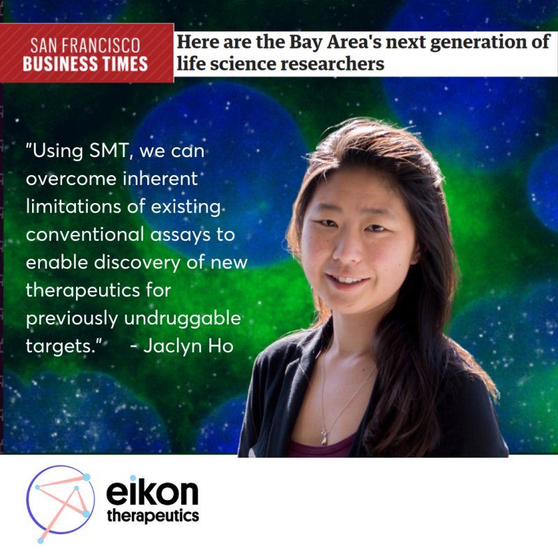 Eikon Therapeutics (@eikontx) on Twitter photo Congratulations to our Director of Platform Biology, Jaclyn Ho, who is featured in a <a href="/SFBusinessTimes/">San Francisco Business Times</a> article profiling āWomen Who Lead in Life Sciencesā in the Bay Area. bizjournals.com/sanfrancisco/nā¦
#TeamEikon #WomenInSTEM #Innovation Congratulations to our Director of Platform Biology, Jaclyn Ho, who is featured in a <a href="/SFBusinessTimes/">San Francisco Business Times</a> article profiling āWomen Who Lead in Life Sciencesā in the Bay Area. bizjournals.com/sanfrancisco/nā¦
#TeamEikon #WomenInSTEM #Innovation