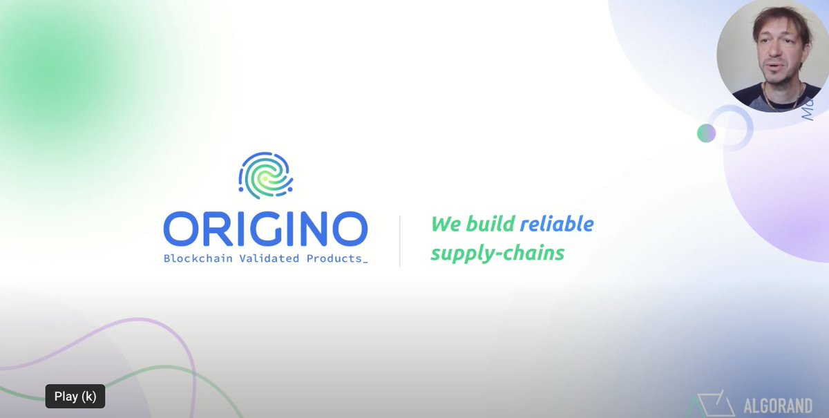 algorandeurope's tweet photo. @Origino_io is providing tokenised traceability products and blockchain solutions for the supply chain, offering transparency and trust. You can watch their pitch here: https://t.co/ZFWMxB5CRp
@AlgoFoundation #web3 https://t.co/eW2fCqx9yS