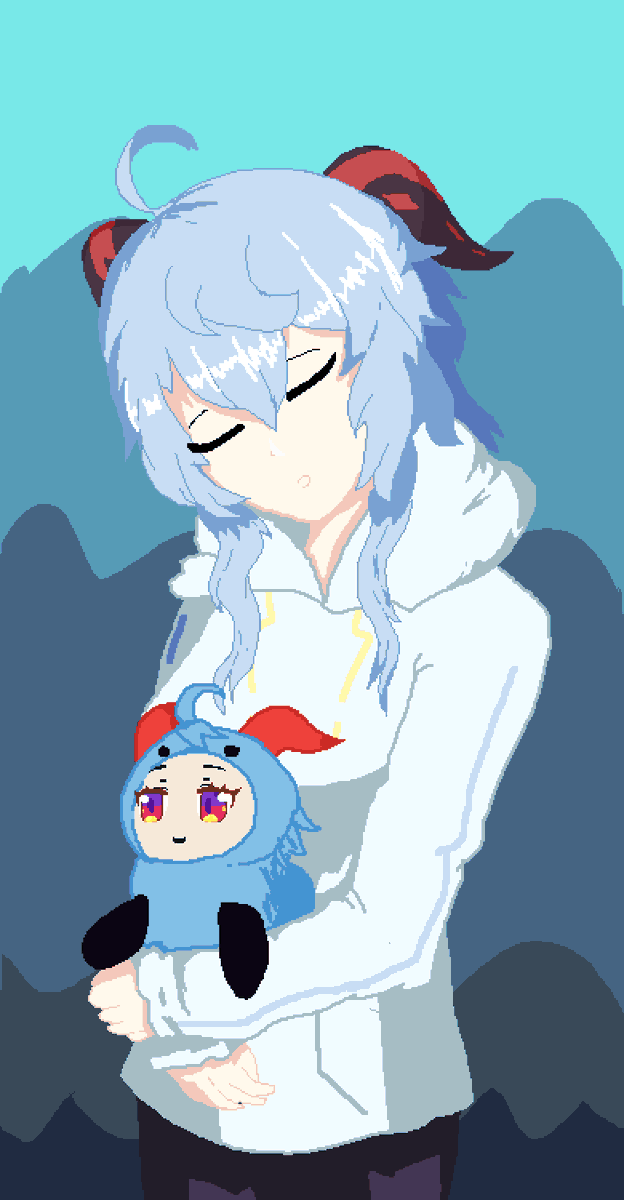 YesImHappyYeet's tweet photo. beebo #Ganyu #pixelart https://t.co/f96hEdBQ4z