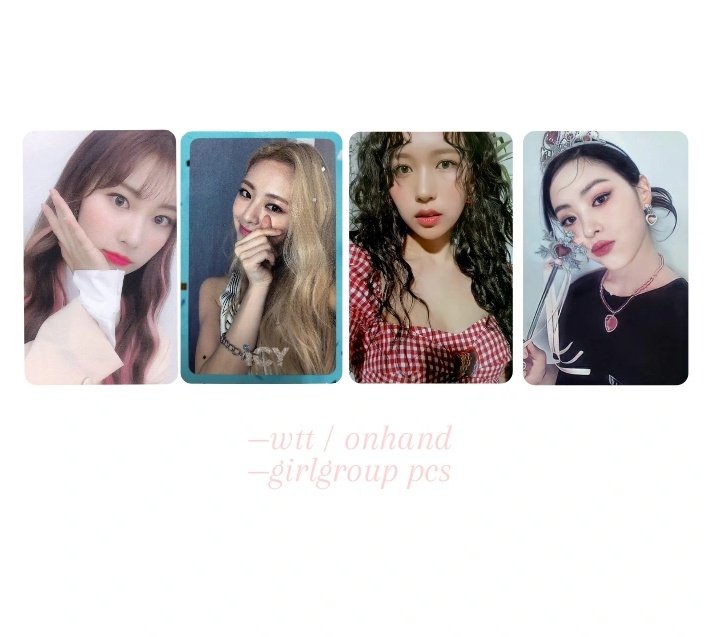 zigyzigg's tweet photo. wtt / lft

have: on pic 
want: gg pcs (pref ive or lesserafim)

t. wtt iz*one itzy twice yuna hyewon ryujin mina kulot ive lesserafim aespa girlgroup https://t.co/D2JxUZhLdL