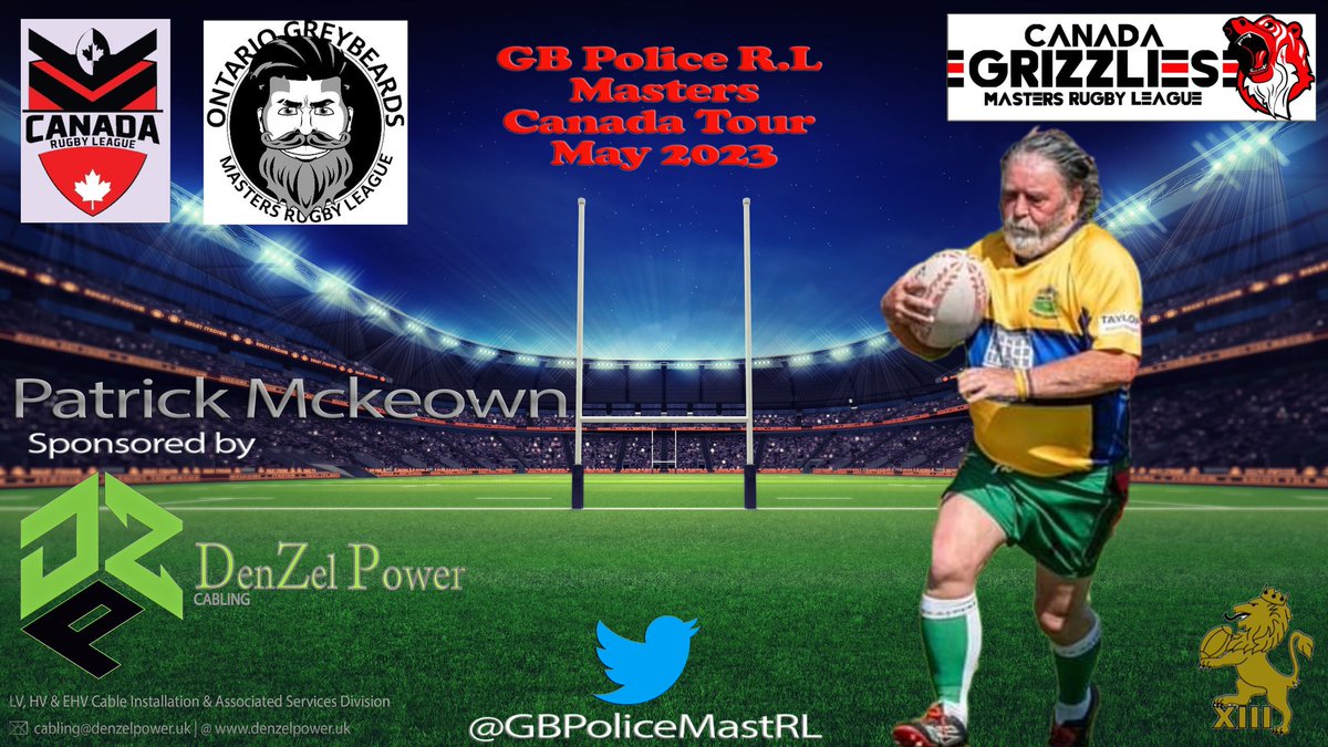 GBPoliceMastRL's tweet photo. As our tour grows ever closer, huge shout out to our kind tour &amp; player sponsors who have helped make all this possible ❤️🇬🇧🏉🇨🇦✈️
@Gibmeister111 @GBpoliceRL @KhanageCapital @moorey2012 @Rich_Ellis11 @HumberPoliceFed @ONGreybeards @CanadaRL @Jamie_Ca55idy @dantate13 https://t.co/jRFJxXrwRB