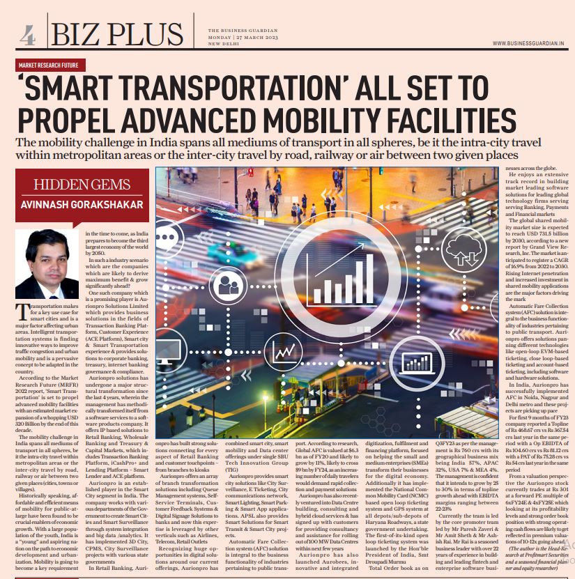 aurionpro's tweet photo. Read our latest feature in Business Guardian and learn how our team, led by seasoned business leader Mr. Ashish Rai, is driving innovation in mobility.
Don't miss out on this insightful read!
Thank you, Mr. Avinash Gorakshakar, for the coverage.
#Aurionpro #SCSoft #Innovation https://t.co/m61Y8WcMgq