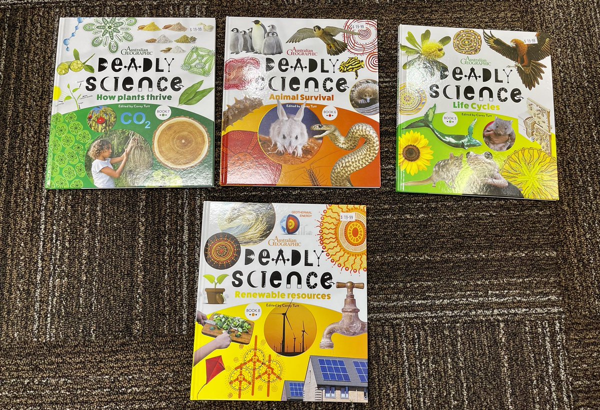 I spotted these <a href="/DeadlyScience/">DeadlyScience</a> books at my local Post Office &amp; couldn’t resist having a look at each one. Great work @corey_tutt! 📚📕📖👀💕