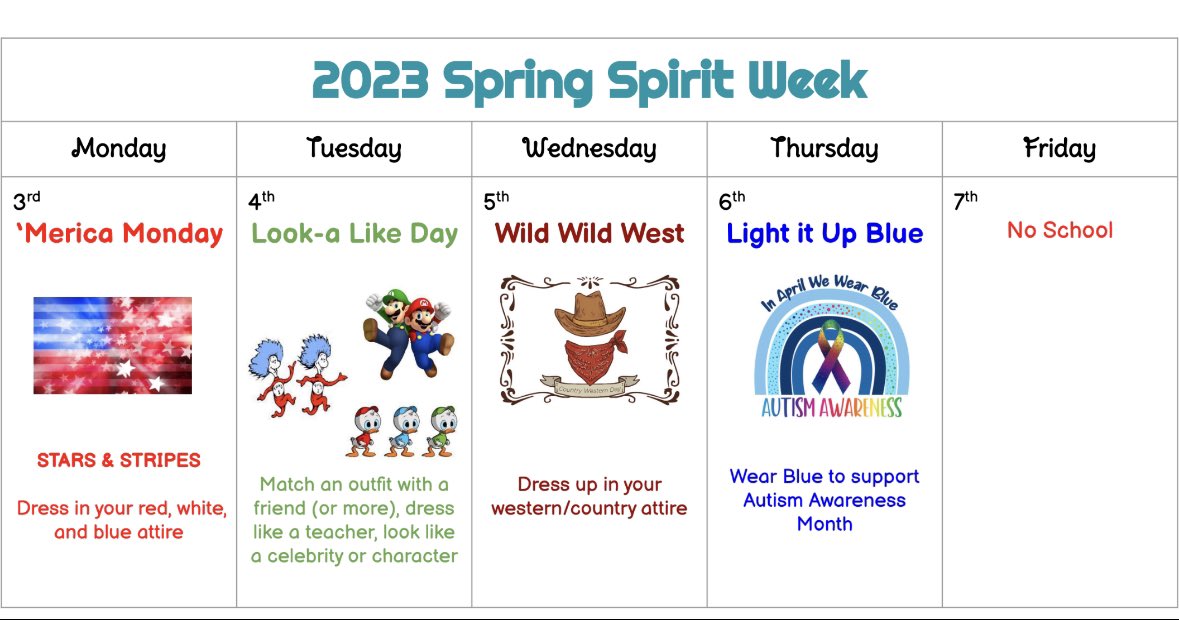 SPRING SPIRIT WEEK IS HERE! <a href="/WallTwpSchools/">Wall Township Public Schools</a>