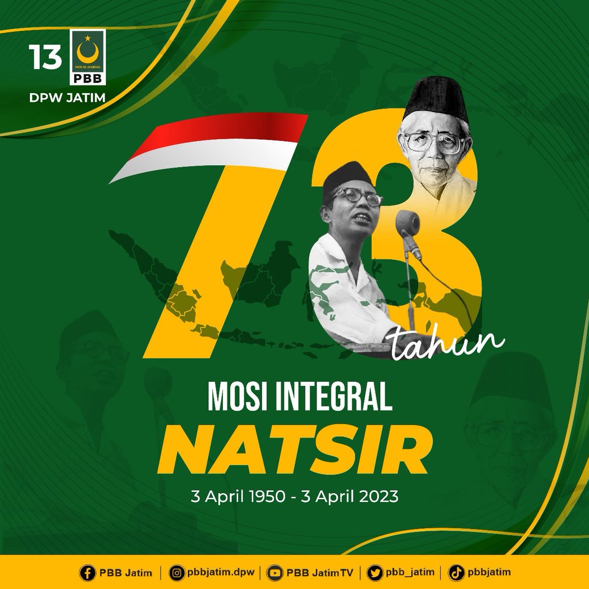 Memperingati Mosi Integral Natsir
3 April 2023

<a href="/Yusrilihza_Mhd/">Yusril Ihza Mahendra</a>

#natsrimuda #mosiintegral #pbbjatim #partaimillenial #partaiislam #partaibulanbintang #pbb #pemilu2024 #pbbgaul #parpol #pemilu #indonesiamaju #pendaftaranbacaleg2024 #bacalegpbb #bacaleg
#PBB13