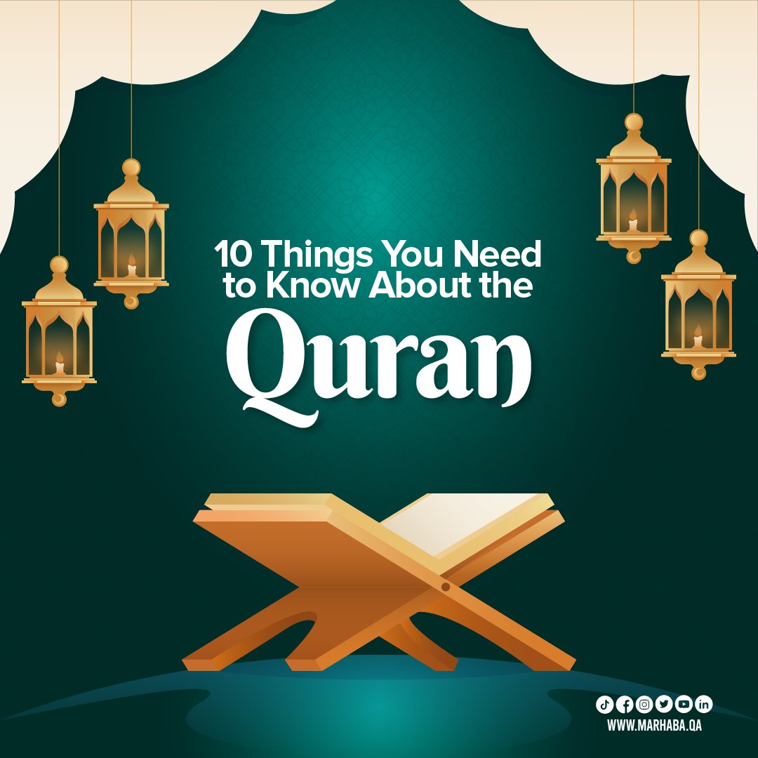 MarhabaQatar's tweet photo. This Ramadan, discover 10 essential facts about the #Quran to gain a deeper understanding of this holy book, and explore its beauty and wisdom both in Qatar and throughout the world.
READ MORE IN THIS MARHABA FEATURE ▶ https://t.co/zgyTpYZS1U
#MarhabaQatar #MarhabaFeature https://t.co/8ziYPVItfh