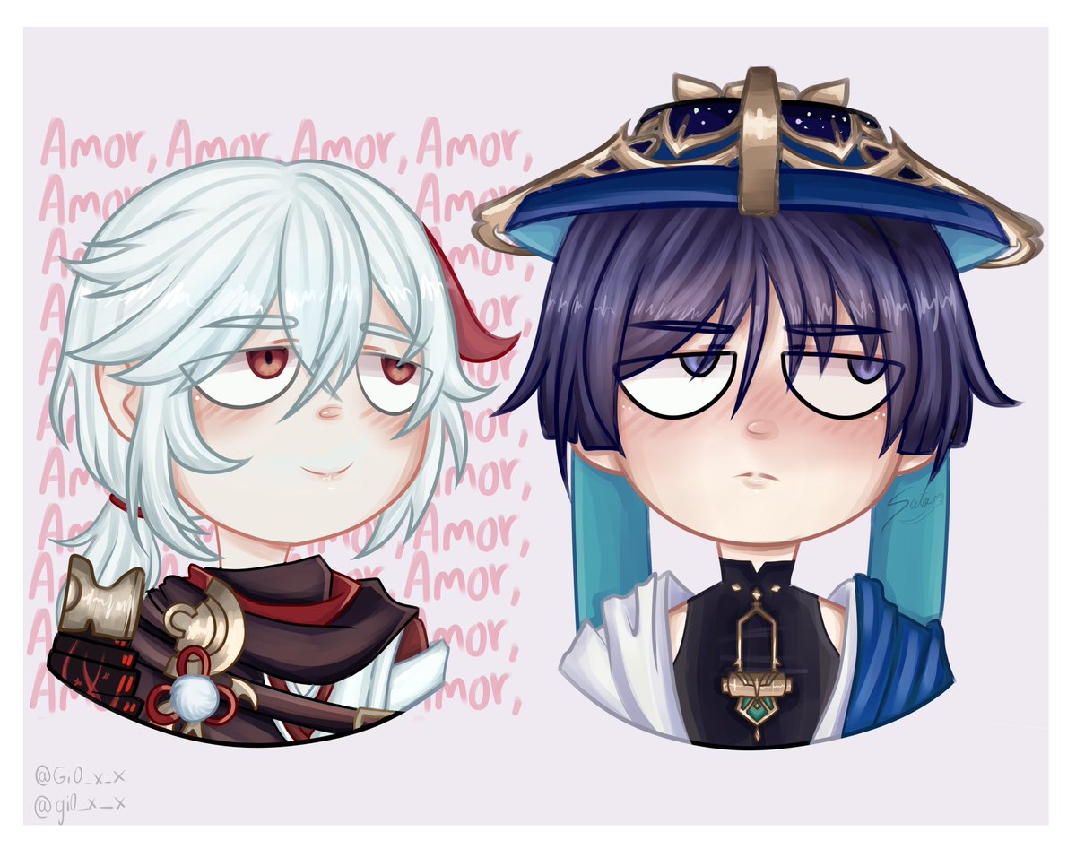 Sayami_x_x's tweet photo. intentando un estilo propio con otro de mis ships que mas me gustan. si, soy multishiper jejeje.....

un kazuha enamorado y un scara negandolo, rikazo.

#kazuscara #Kazuha #scarakazu #scaramouche #dibujos #kazuhafanart #scaramouchefanart https://t.co/jefCbu2LqA