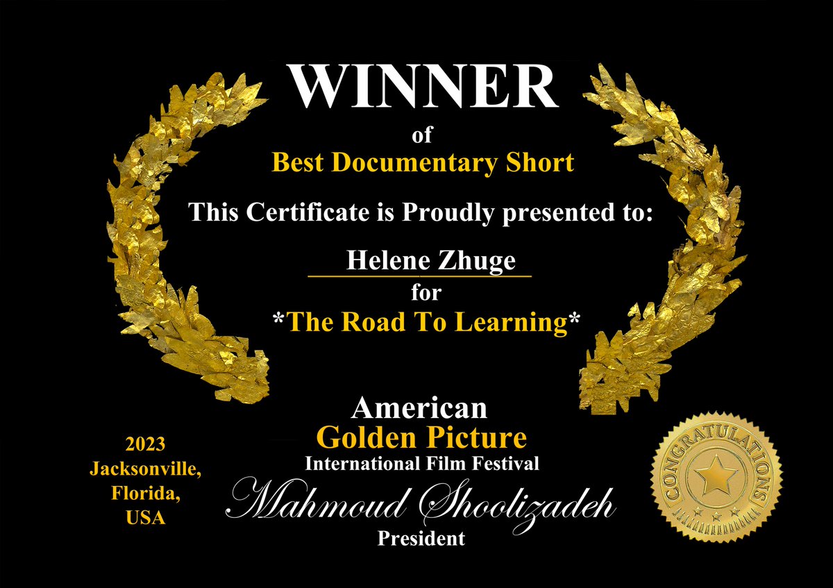 bontv__'s tweet photo. Congratulations! The Road to Learning has won Best Documentary Short, Best Directing(Honorable Mention) of American Golden Picture International Film Festival!
https://t.co/dyRQivQoKG
#theroadtolearning #tibetculture #Tibet https://t.co/PJA52pqq0y