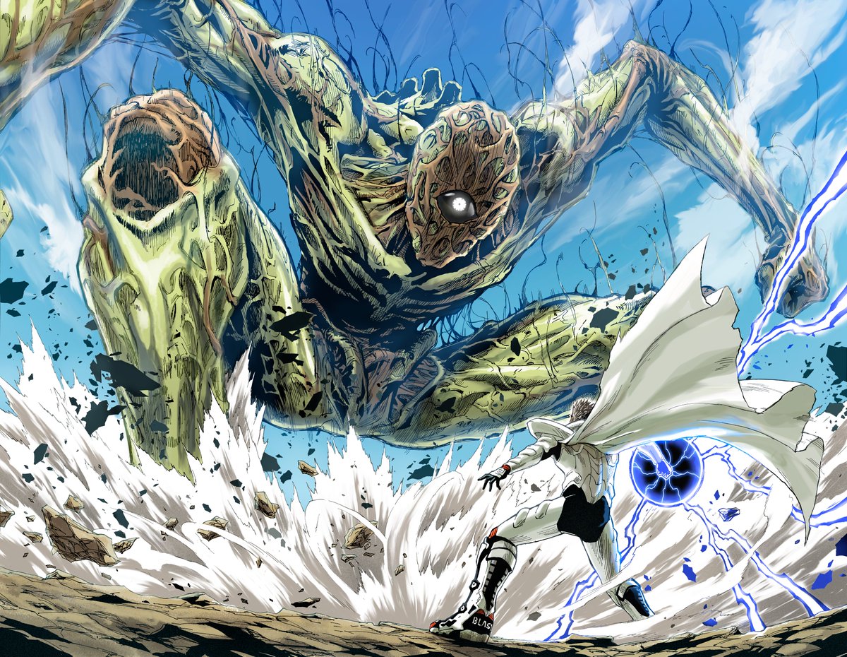 elMen on X: Saitama vs Cosmic Garou #OnePunchMan #OPM #Blast #manga  #fanart #God #Anime #manga #drawing #Digitalart  / X