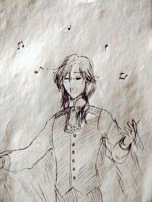 4歳児が家に居ると、漫画とかきちんとしたイラストが描けないので、手遊びの落書きなどを描くのです 