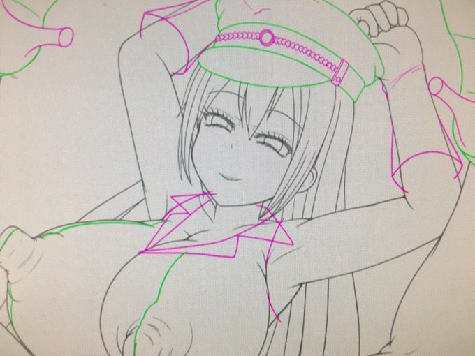 悪堕ちアリナの表情差分を下描いてるのですが、なんかキレイなお姉さんになったぞ… 