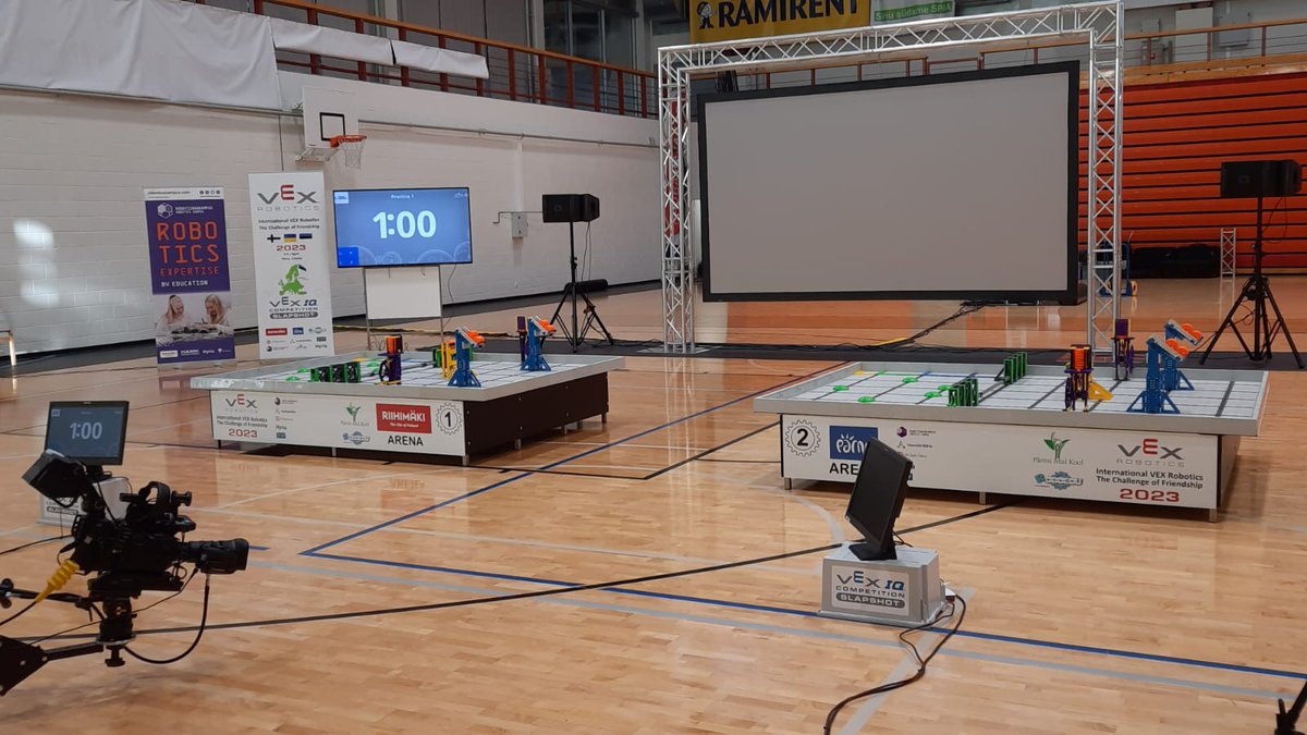 robotics_campus's tweet image. Kaikki valmiina kello 10 alkavia kilpailuja varten!
Pärnu Openissa tapahtuu tänään:
Harkkapelit alkavat klo 10.00
Karsintaottelut alkavat klo 10.45
Karsintaottelut jatkuvat klo 12.45
#Robotiikkakampus #RoboticsCampus #Robotiikka #Robotics #VEX