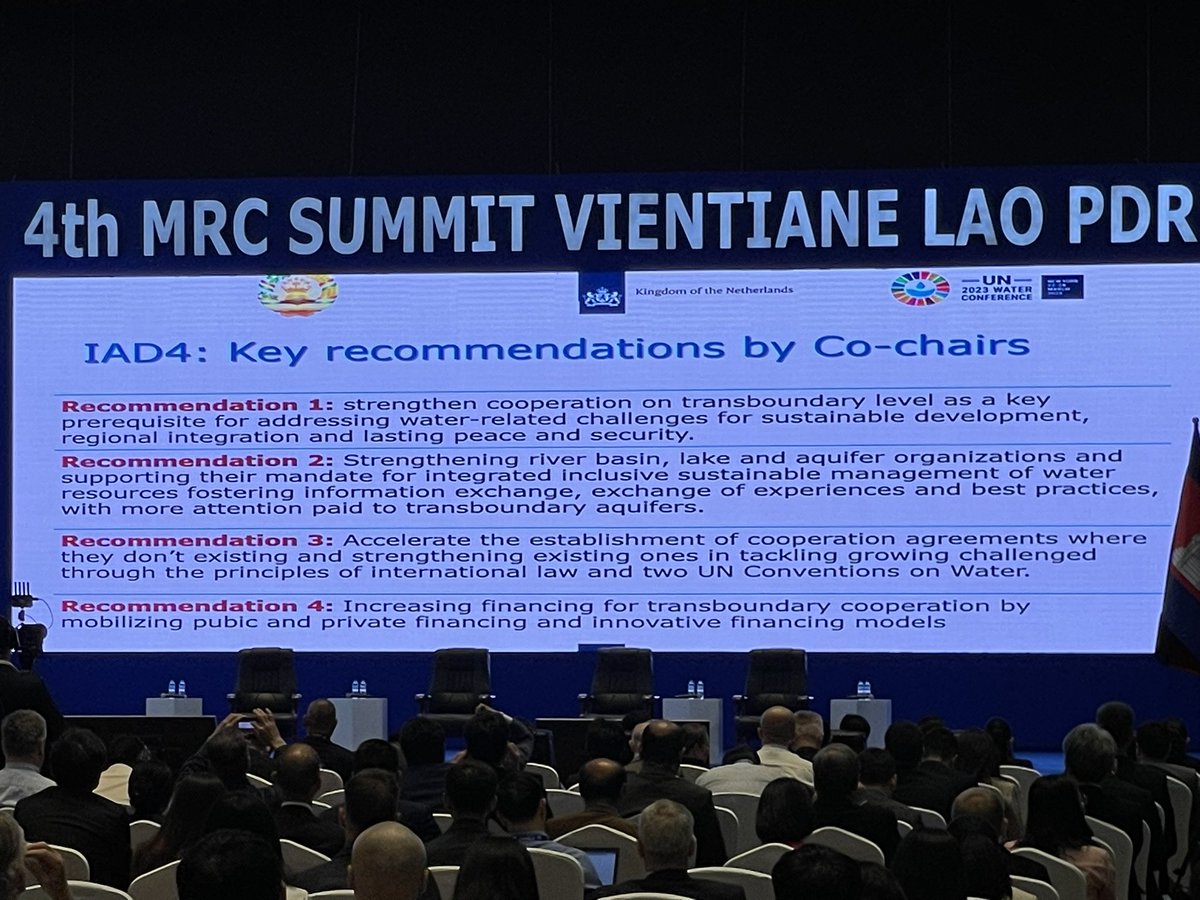 UNECE_Water's tweet photo. H.E. Mr Sulton Rahimzoda presented keynote @MRCMekong Summit on key messages of #UNWaterConference

Topic: Water for Cooperation
✅ Call to urgently accelerate #transboundary #watercooperation
✅ Need to establish legal agreements
✅ Based on international law ie #WaterConvention https://t.co/toF0wtelp0