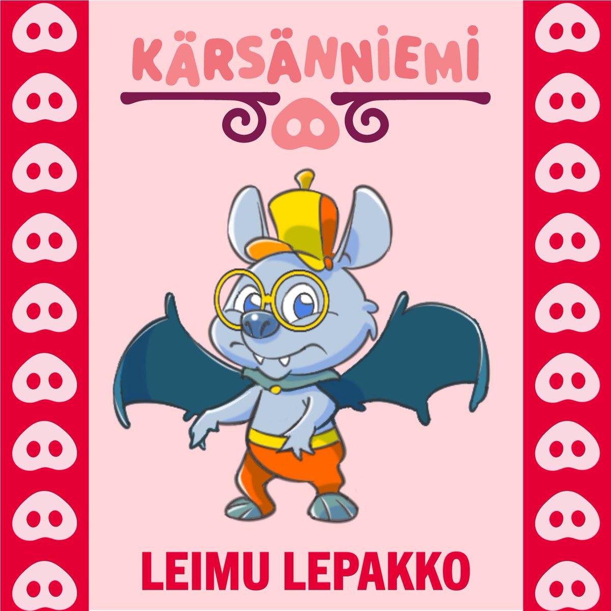 Moikka moi! Minä olen Leimu Lepakko, Kärsänniemen lennokas pyörälähetti. 🦇 Kuljetan mitä vain ympäri Kärsänniemeä lentävällä pyörälläni! 🚲 Haluaisitkos sinäkin hypätä Lepakkolähetin lentävän pyörän kyytiin? Se onnistuu ihan pian! Lue lisää: karsanniemi.fi #kärsänniemi