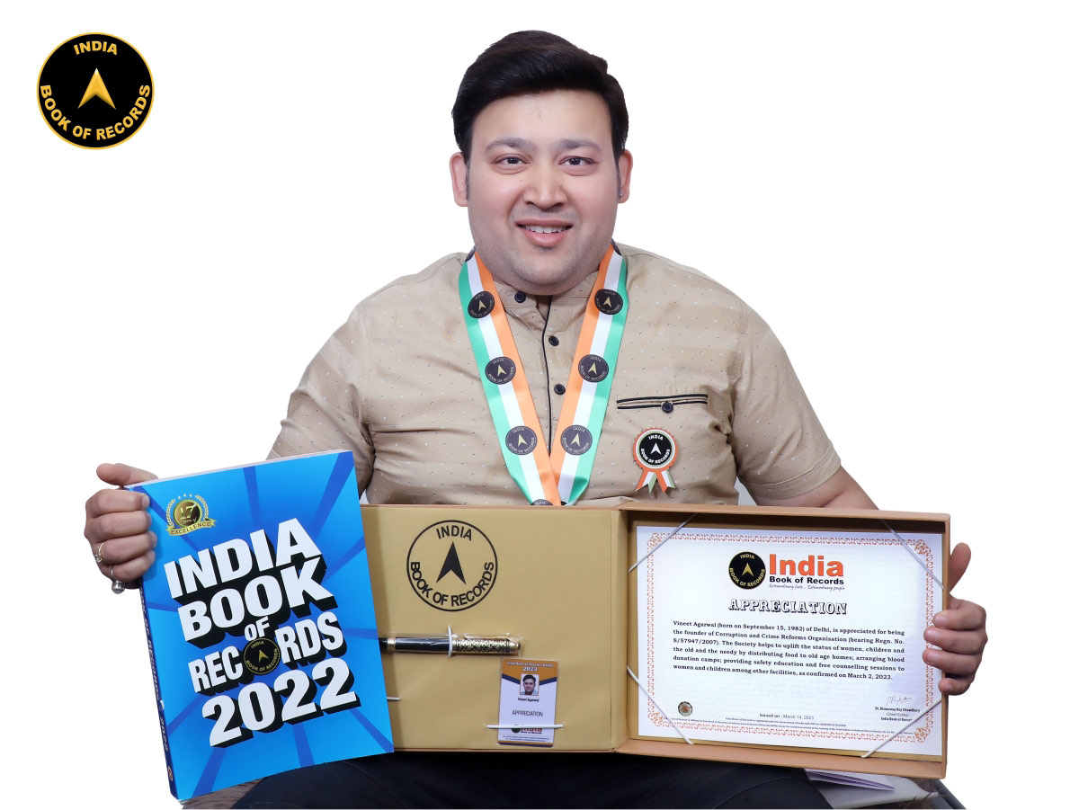 indiabookrecord's tweet image. Vineet Agarwal of #Delhi, is appreciated for being the founder of Corruption and Crime Reforms Organisation. The Society helps to #uplift #statusofwomen, children &amp;amp; old &amp;amp; needy by distributing food to old age homes; arranging #blooddonation camps.
Read At: indiabookofrecords.in/vineet-agarwal…