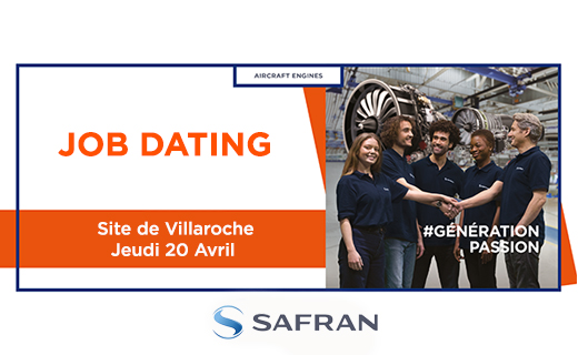 SafranEngines's tweet photo. [#JobDatingAlert] Embarquement immédiat pour un nouveau #JobDating sur le site de Villaroche le 20/04 ❗ ✈️ Une multitude de postes sont à pourvoir dans de nombreux métiers...😎 Pour vous inscrire et obtenir ➕ d’infos, c'est ici ➡️ https://t.co/BQwlovrPDN  
#GénérationPassion https://t.co/jYpy982Ah9