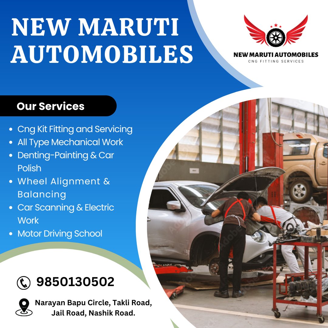 Get your Car's Best Performance Back with New Maruti Automobiles...!👍✅🚗👨‍🔧
.
.
#newmarutiautomobiles #CNG #bestcngcenter 
#expertmechanics #carserviceexperts #carcare
#nashikcity