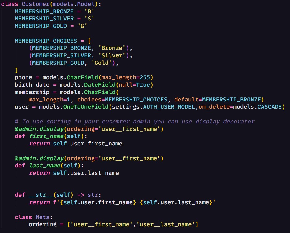 anil_code_808's tweet image. Using  Core user data on Customer Model 
Getting email, firstname,lastname from the core user to other app model, using @admin.display(ordering=&apos;&apos;) to apply filter order in admin panel,
using User global as OneToOneField()
#Django 
#django