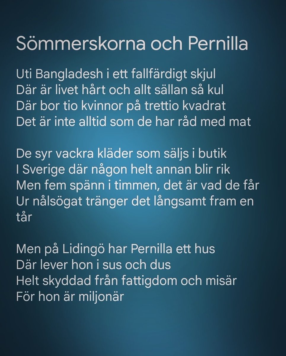 Sömmerskorna och Pernilla.

#dikt
