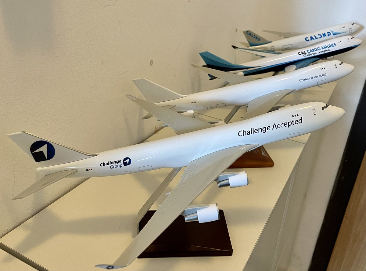 AsafEldan's tweet photo. #ChallengeAirlines plane models
#Boeing #B747-400
#ChallengeAccepted #ChallengeGroup @CALCargoAir #ChallengeAirlinesBE https://t.co/bR6eBMKU6Y