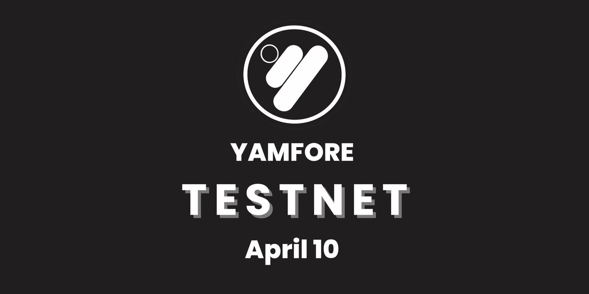 There’s been some slight adjustments to our timelines, but we’re happy to announce that the Yamfore testnet will officially launch on the 10th of April! 💪🍠😎