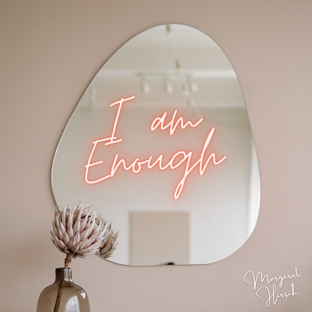 I am enough! 🙌 Write this somewhere that you can see it, and say it out loud like you mean it! I write it on my mirror with 💄 #mondaymotivation #dailyaffirmations