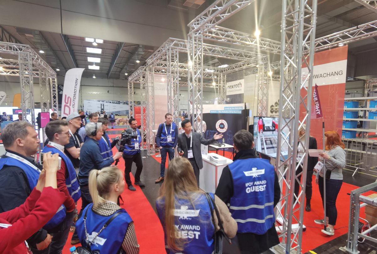 HWArobotics's tweet image. 🤗Hwachang Intelligent wins great attention at the Test Camp Intralogistics,Germany👍

👏Thanks all the visitors who showed great interest in our SLS600 four-directional shuttle robot at the TEST CAMP #intralogistics(Booth B5)✌️

#ifoyrocks #ifoyjury #testcampintralogistics