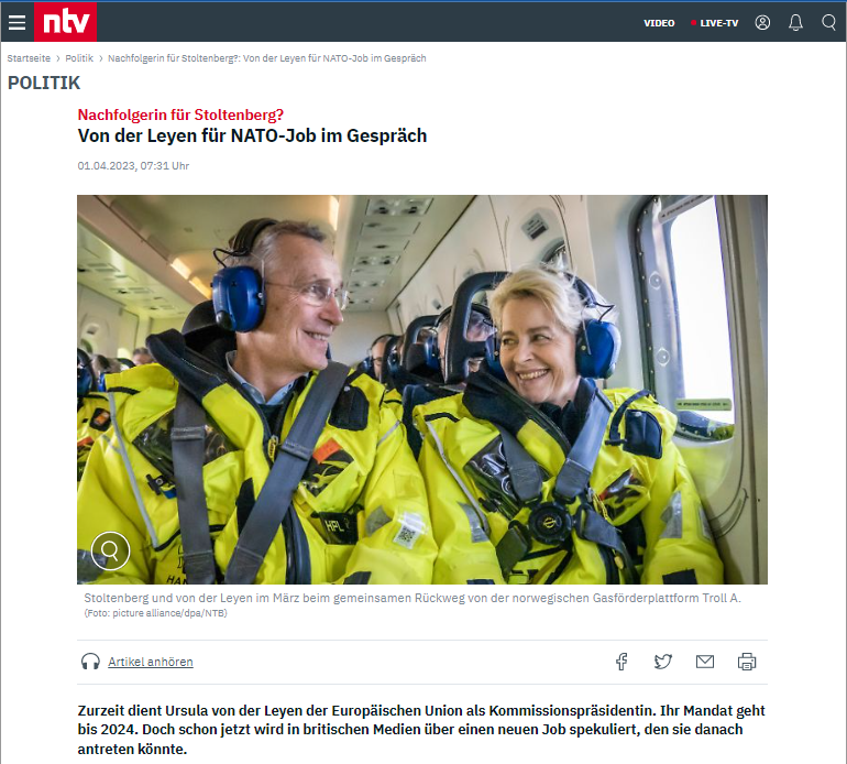 JanPhi0511HD's tweet photo. Ursula von der Leyen gilt als Kandidatin für die nächste #NATO -Generalsekretärin nach #Stoltenberg . 🤢

Dem Bericht unter Berufung auf Informationen aus britischen Diplomatenkreisen zufolge hätten eine Reihe von NATO-Mitgliedsstaaten vorgeschlagen, #vonderLeyen solle im https://t.co/giB0dQWoaj