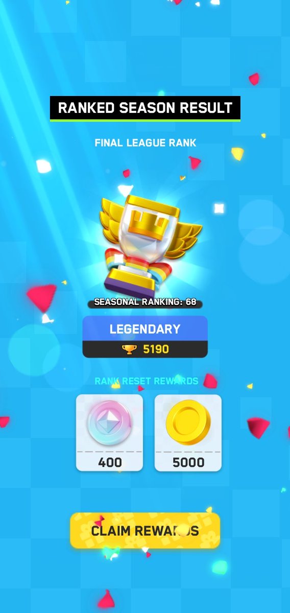 Top 68 and probably #🇹🇷1 (if the trophy system hadn't changed, maybe I couldn't be #🇹🇷1 but at least I would have finished top 20) #clashmini