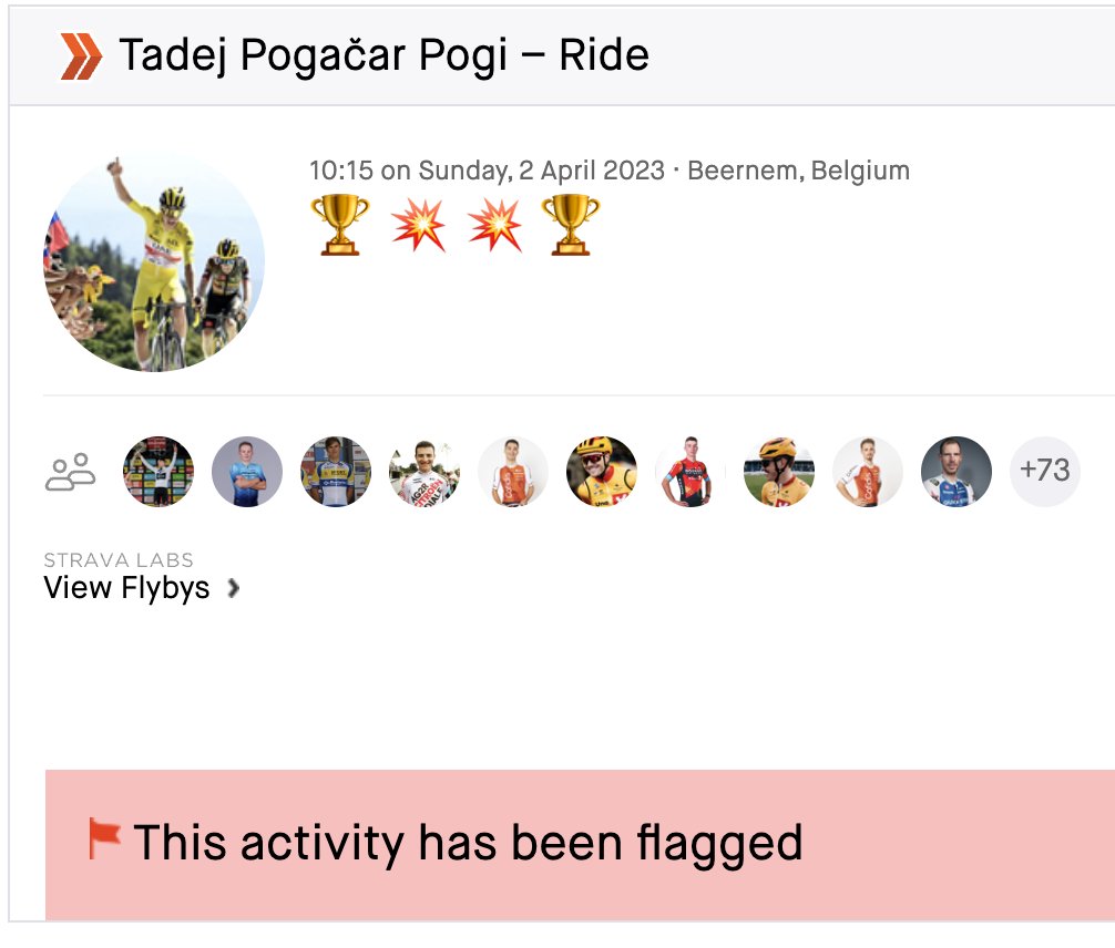 daniellloyd1's tweet photo. Somebody not happy that they lost their KOM. https://t.co/Mwhk0vrY2D