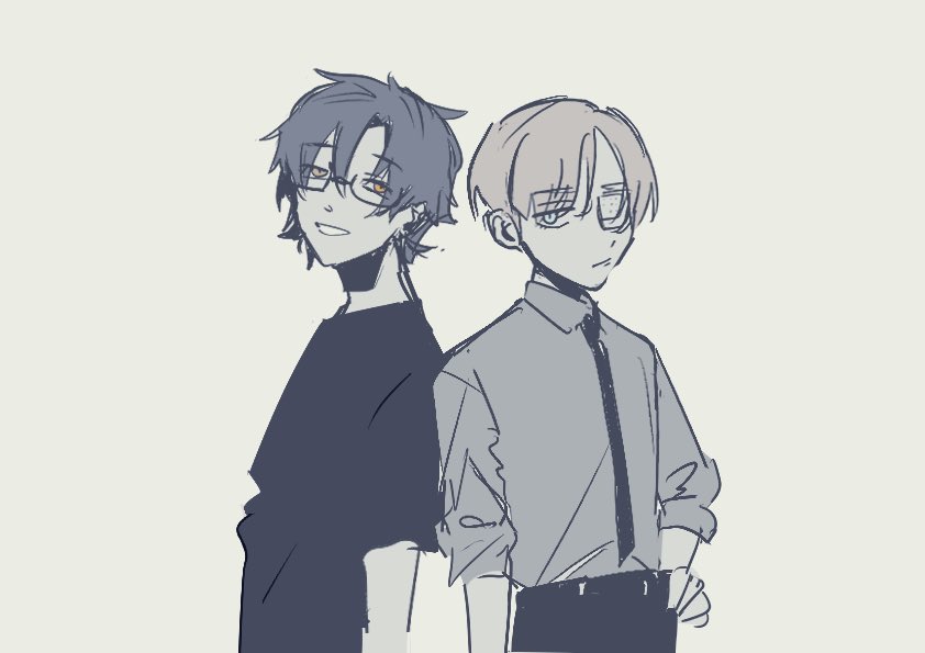 反吐キュア 二人がもし男だったらこんなかな〜って絵です 」