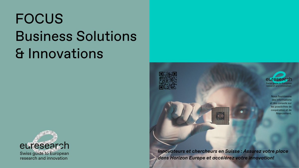 SwissEuresearch's tweet photo. Find out more about "Switzerland and Horizon Europe: The current situation at a glance" in the new #BilanMagazine, page 3. Read our #article on participation opportunities for Swiss-based researchers and innovators!
https://t.co/OeiT7e3N3R #HorizonEurope #SwissEU4Innovation https://t.co/zd4mF1pgJZ