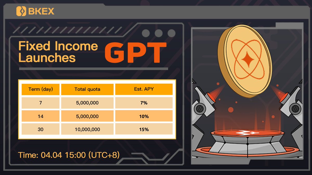 BKEXGlobal's tweet photo. #BKEX will launch #GPT - Fixed Income

🔸Time: 15:00, Apr 4 (UTC+8)
🔸Link to Fixed Income: https://t.co/VSLmth7e3z

$100 #Giveaway

✅Follow @BKEXGlobal &amp; @BKEXthai &amp; @bkexturkiye
✅RT &amp; Comment BKEX UID
✅Tag 3
✅Join TG: https://t.co/bZkm4J1Crb

10 ppl share 100 USDT on Apr 6 https://t.co/HBfIcFxihB