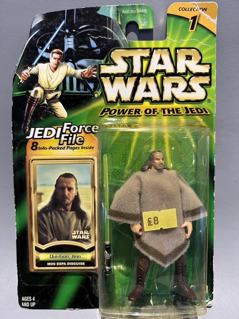 ALandLTA's tweet photo. Daily Action Figure: Qui-Gon Jinn, Power of the Jedi #starwars #saga #actionfigures #collection #hasbro #kenner #collectors #POTJ #QuiGon https://t.co/kAz9ElSDdI