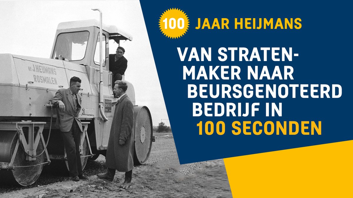 Hoera, we bestaan 100 jaar en dat vieren we! Wat ooit begon met stratenmaker Jan Heijmans in Rosmalen, is uitgegroeid tot een beursgenoteerd bouwbedrijf met circa 5000 collega's. Samen werken wij aan een beter Nederland. Volg 100 jaar de hand van Heijmans: youtu.be/pM7bNcZC1_k