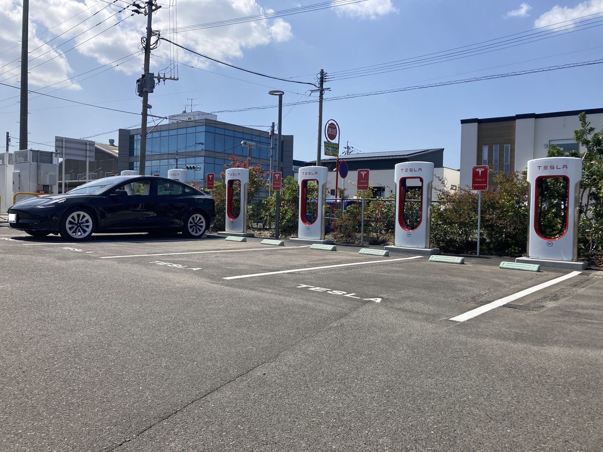 Tommy Palmer on Twitter "RT TeslaCharging New Tesla Supercharger Kagoshima, Japan (6 stalls