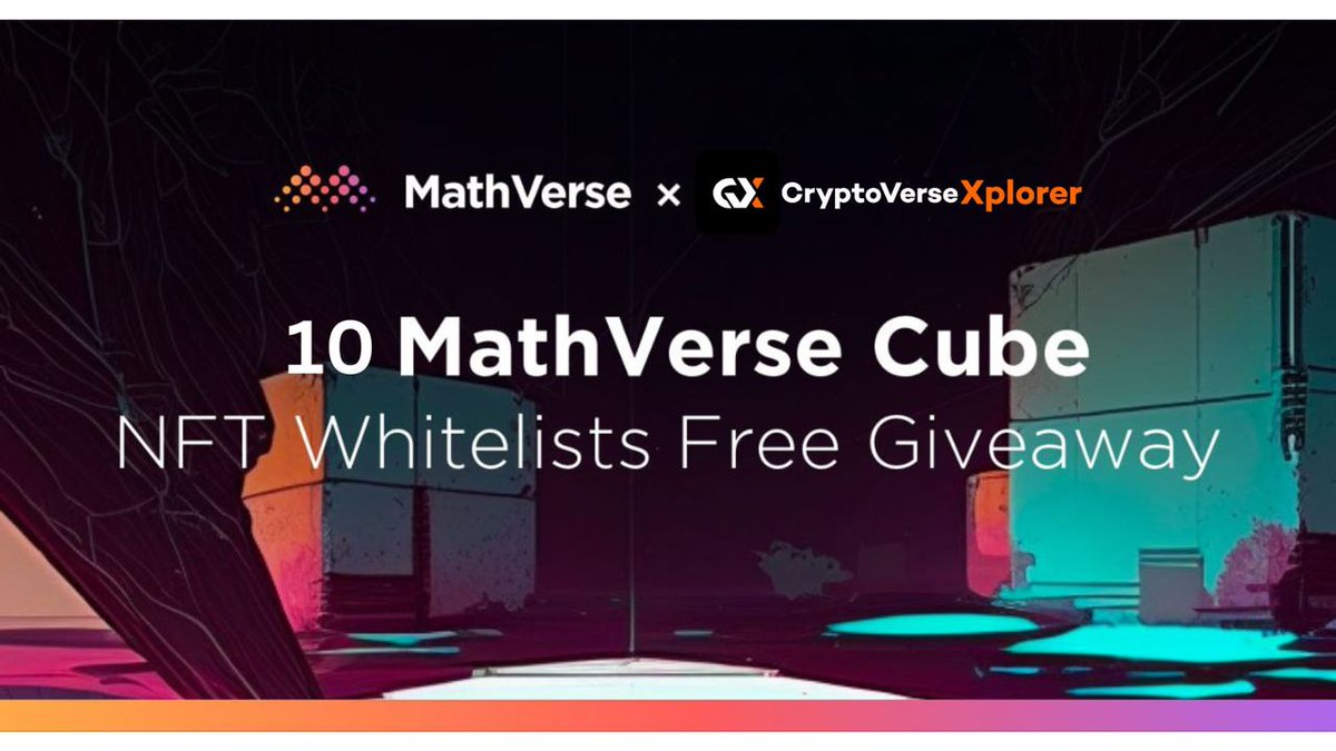 CryptoVerse Xplorer (@cryptoxverse) on Twitter photo CryptoVerse Xplorer x MathVerse
The Metaverse created by MATH, powered by <a href="/MathWallet/">MathWallet</a> and <a href="/Collectify_app/">Collectify</a>
🎁 10 x whitelist giveaway
Follow <a href="/MathVerseNFT/">MathVerse AI Agent</a> & @Cryptoxverse
RT & ❤️ & Tag Friends
Fill the Collectify link. launchpad.collectify.app/#/participate?…
⏰ 24 hours! CryptoVerse Xplorer x MathVerse
The Metaverse created by MATH, powered by <a href="/MathWallet/">MathWallet</a> and <a href="/Collectify_app/">Collectify</a>
🎁 10 x whitelist giveaway
Follow <a href="/MathVerseNFT/">MathVerse AI Agent</a> & @Cryptoxverse
RT & ❤️ & Tag Friends
Fill the Collectify link. launchpad.collectify.app/#/participate?…
⏰ 24 hours!