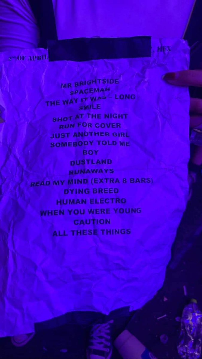 Setlist de The Killers en Tecate Pa'l Norte 2023 🇲🇽 Monterrey, Nuevo León, México.

📸 Alexis Muñoz