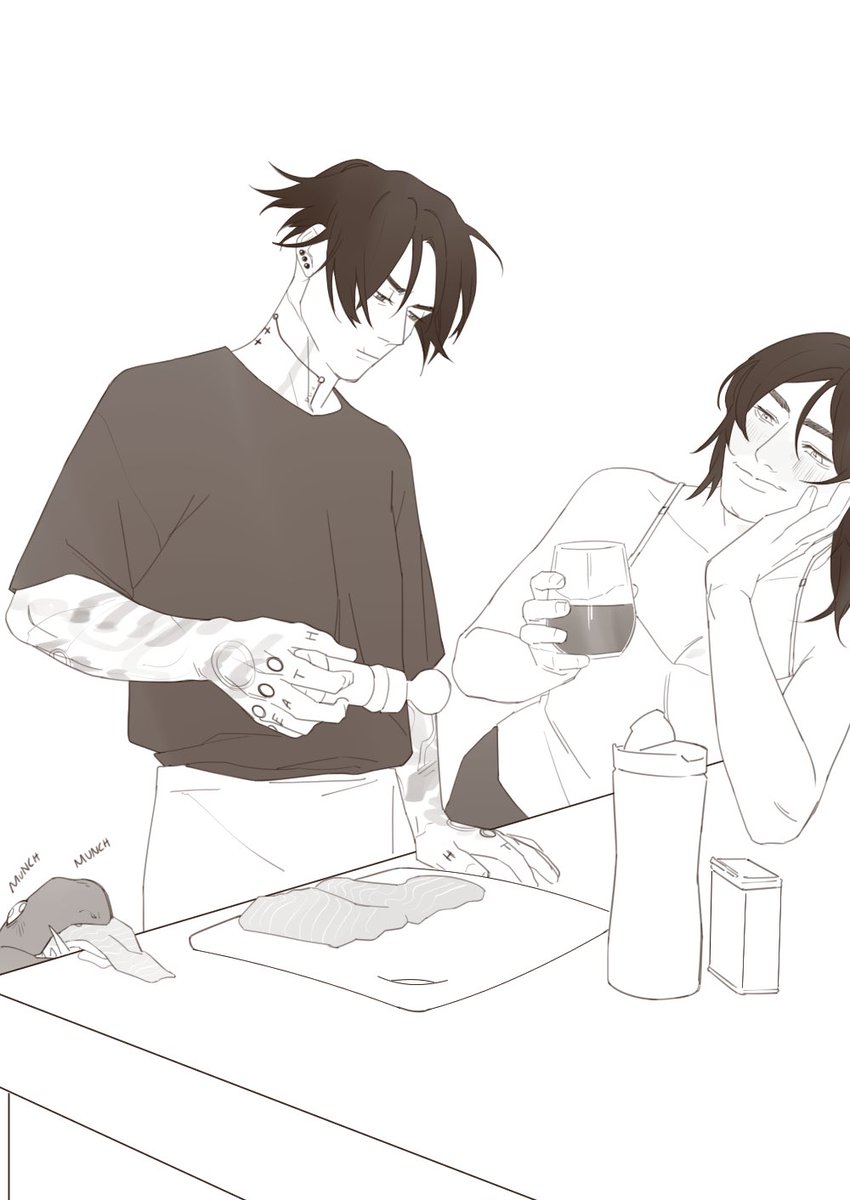 515Limit's tweet image. Headcanon that since Jack is kinda artsy she learns to cook and is insanely good at it :) 
Miranda has never had to cook a day in her life so she “helps” her 
#jackanda #jackxmiranda #MassEffect