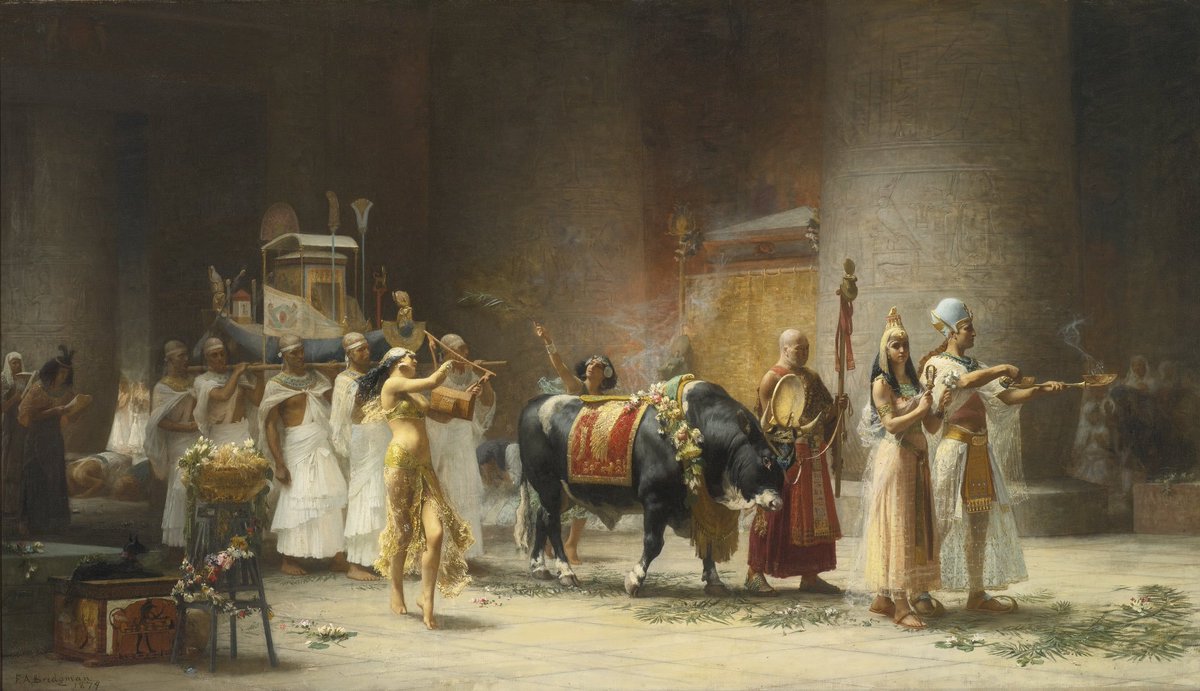 ahistoryart's tweet photo. The Procession of the Apis Bull, Frederick Arthur Bridgman (1879) https://t.co/P06YthBEwf