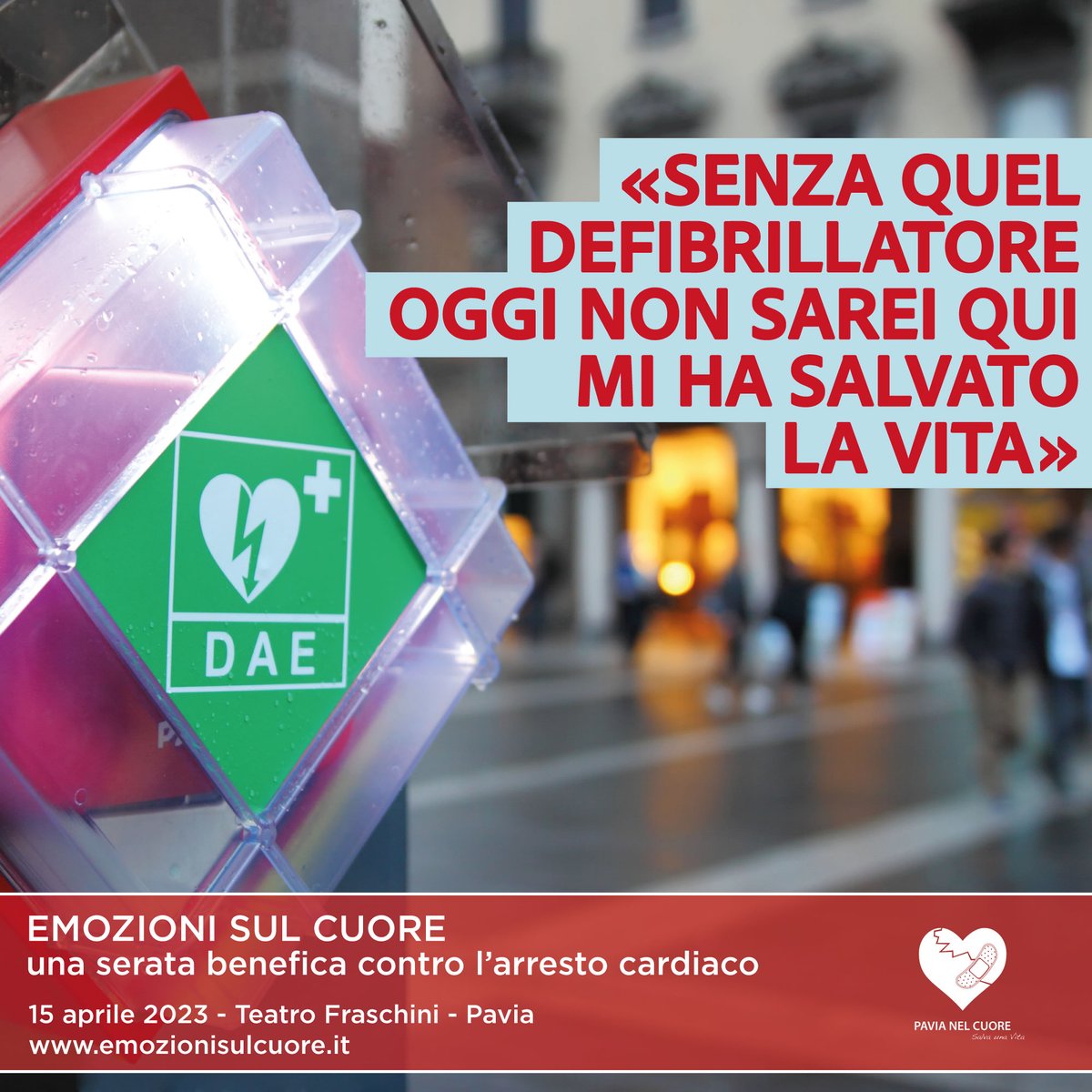 L'importanza di un #defibrillatore ad accesso pubblico? Ce ne parlerà durante #emozionisulcuore chi è sopravvissuto ad un arresto cardiaco grazie al suo utilizzo.
Biglietti su emozionisulcuore.it
#pavia #milano #vigevano #voghera #BLSD #areu #cuore #pavianelcuore #DAE #RCP