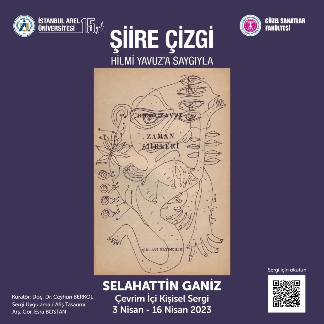 Güzel Sanatlar Fakültesi Öğretim Üyemiz Prof. Dr. Selahattin Ganiz'in "Şiire Çizgi" çevrim içi kişisel sergisini 16 Nisan 2023 tarihine kadar ziyaret edebilirsiniz. 

Sergiyi ziyaret etmek için tıklayın: 👇🏻
artsteps.com/view/64229a67a…